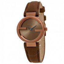 Interlocking G Small Brown Dial Ladies Watch